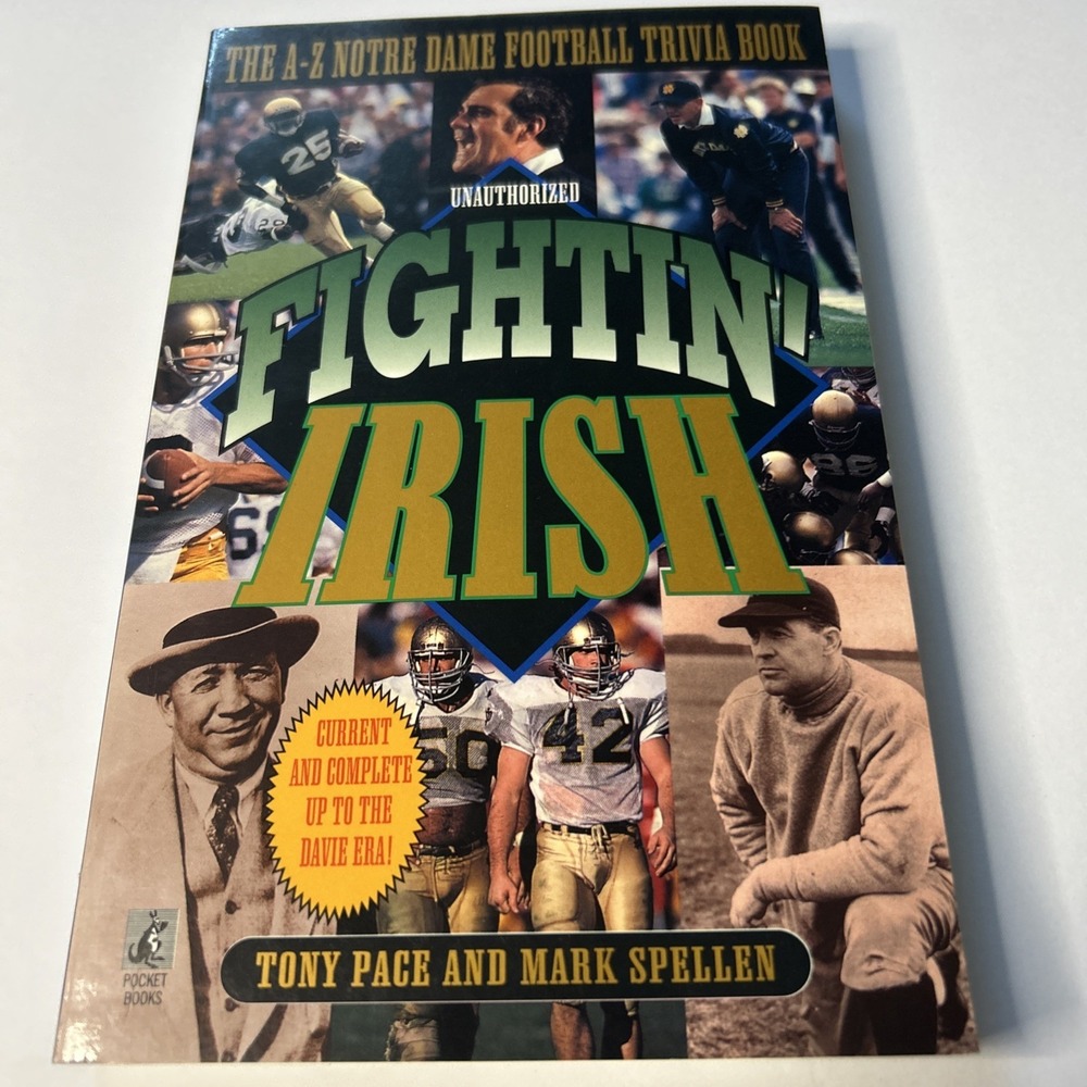 Fightin' Irish : The A-to-Z Notre Dame Football Trivia Book Paper